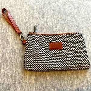 Funky Monkey wristlet chevron print women’s accessories neutral lightweight bags